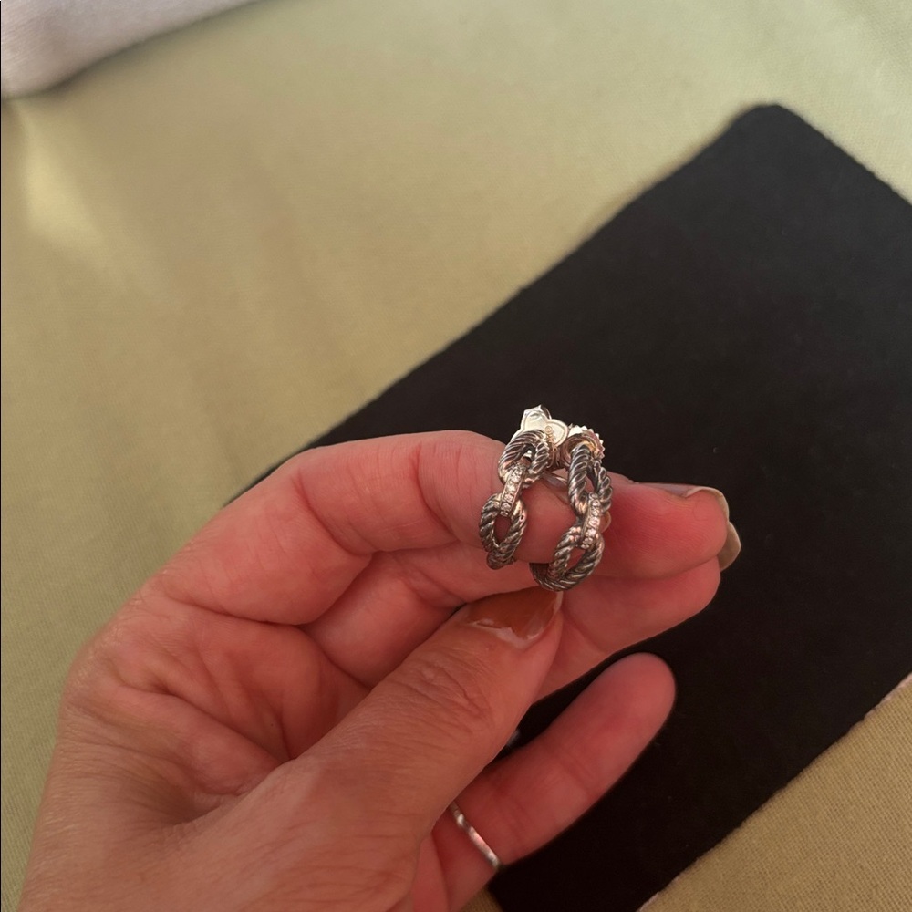 Silver Rope Knot earrings